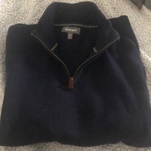 Bonobos 1/4 Zip Sweater - Navy Blue